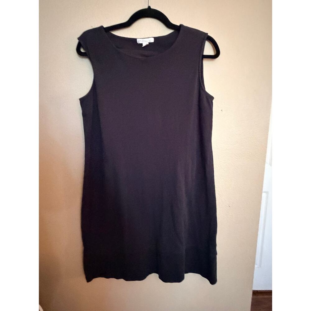 New York and Company Summer Shift Dress L Black NWOT Cap Sleeve Crew Neck